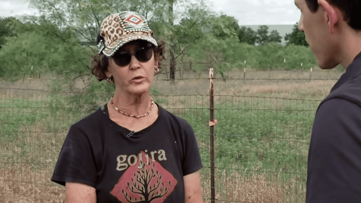 Screenshot of Texas voter speaking to MS NOW