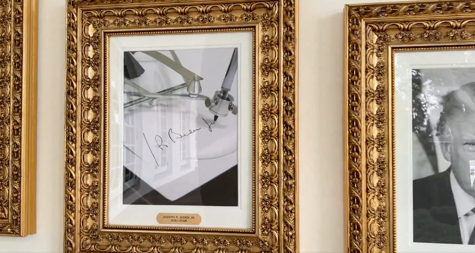 Screenshot of the "portrait" of Joe Biden's autopen signature