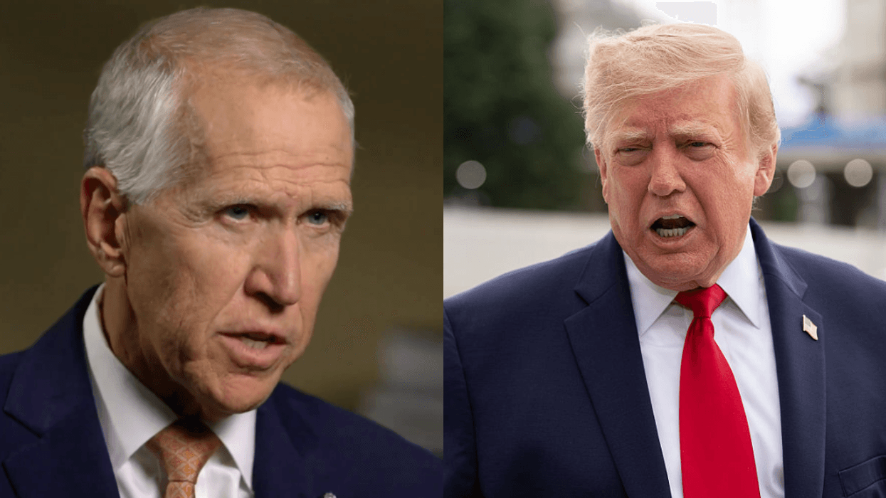 Screenshot of Thom Tillis; Donald Trump