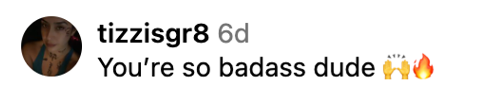 Screenshot of @tizzisgr8's post