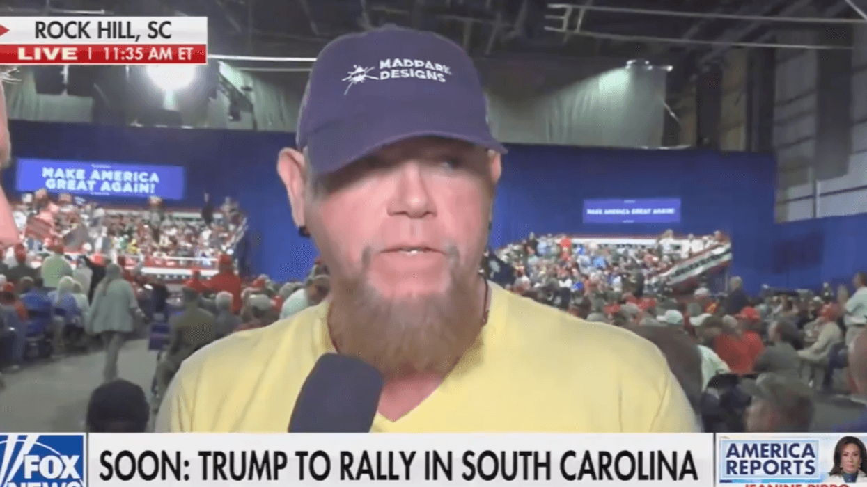 Screenshot of Tom during Fox News interview