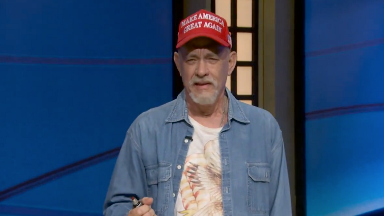 Screenshot of Tom Hanks on "SNL"