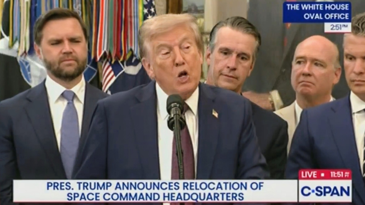 screenshot of Trump administration announcement on C-SPAN