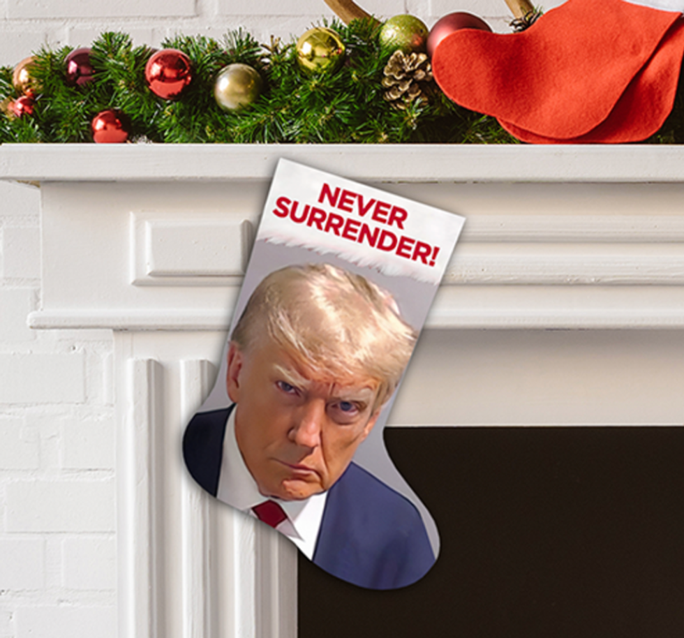 Screenshot of Trump Christmas stocking