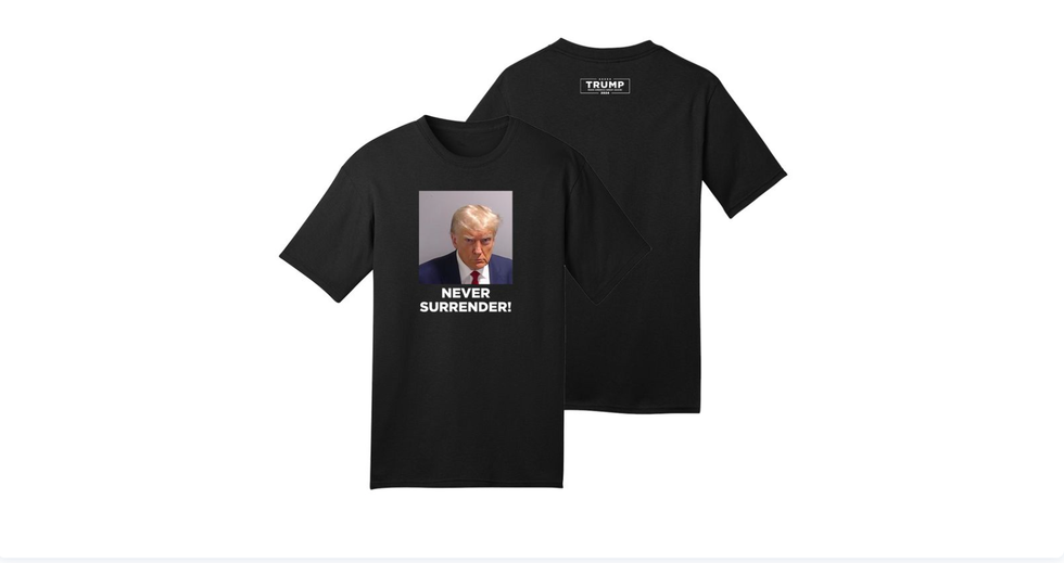 Screenshot of Trump T-shirts