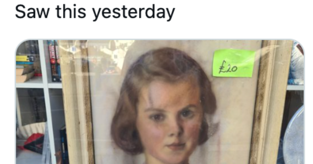 Screenshot of tweet with painting