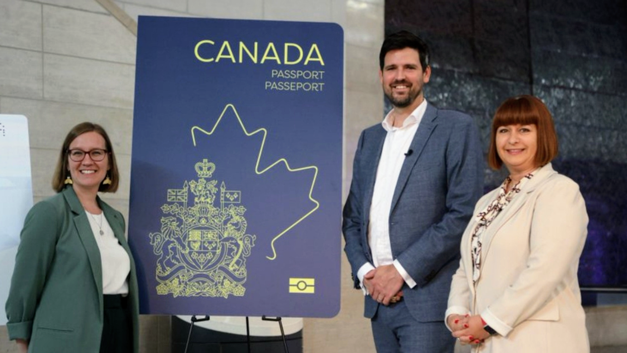 screenshot of unveiling of new Canada passport design