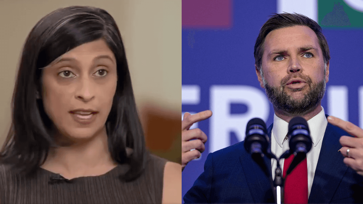Screenshot of Usha Vance; JD Vance