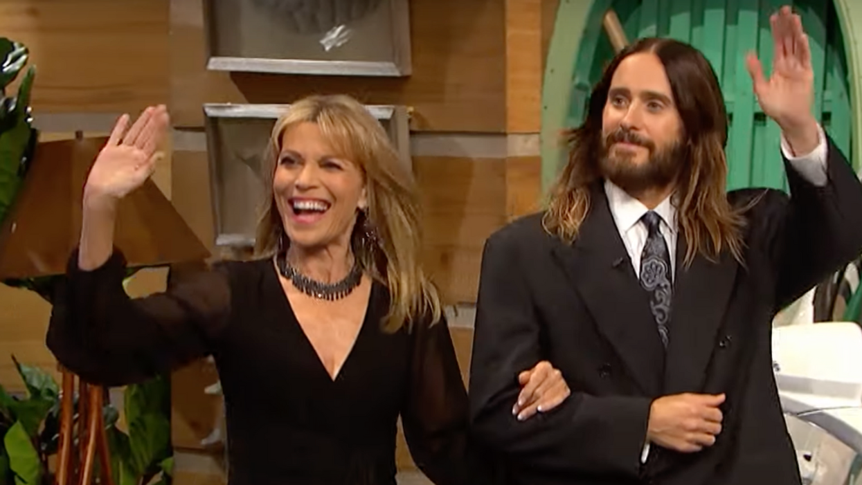 Screenshot of Vanna White and Jared Leto