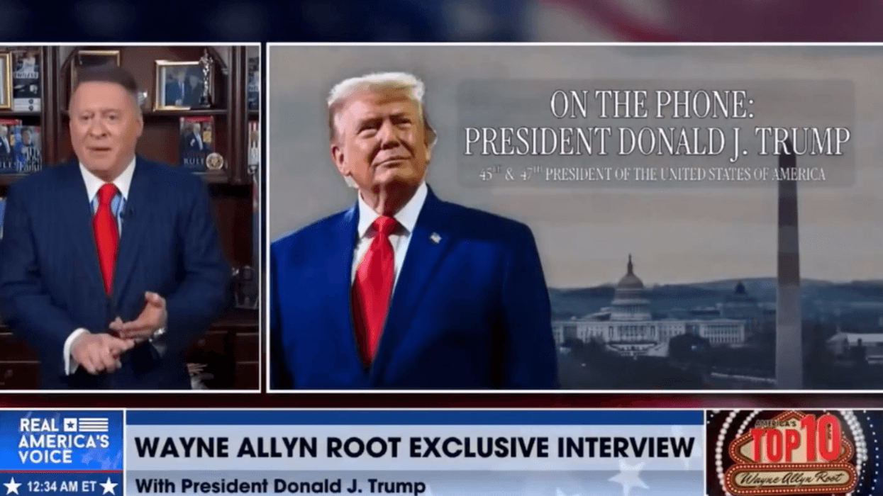 Screenshot of Wayne Allyn Root talking to Donald Trump over the phone