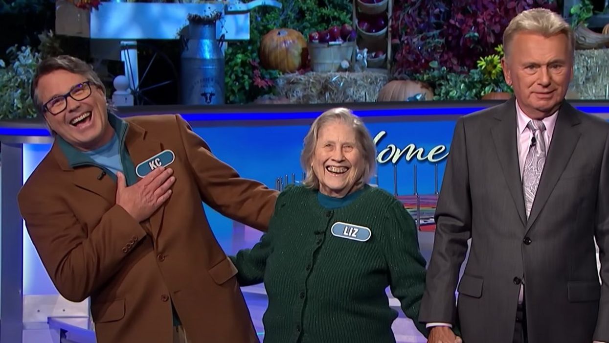 Screenshot of "Wheel of Fortune" winner Liz Wright