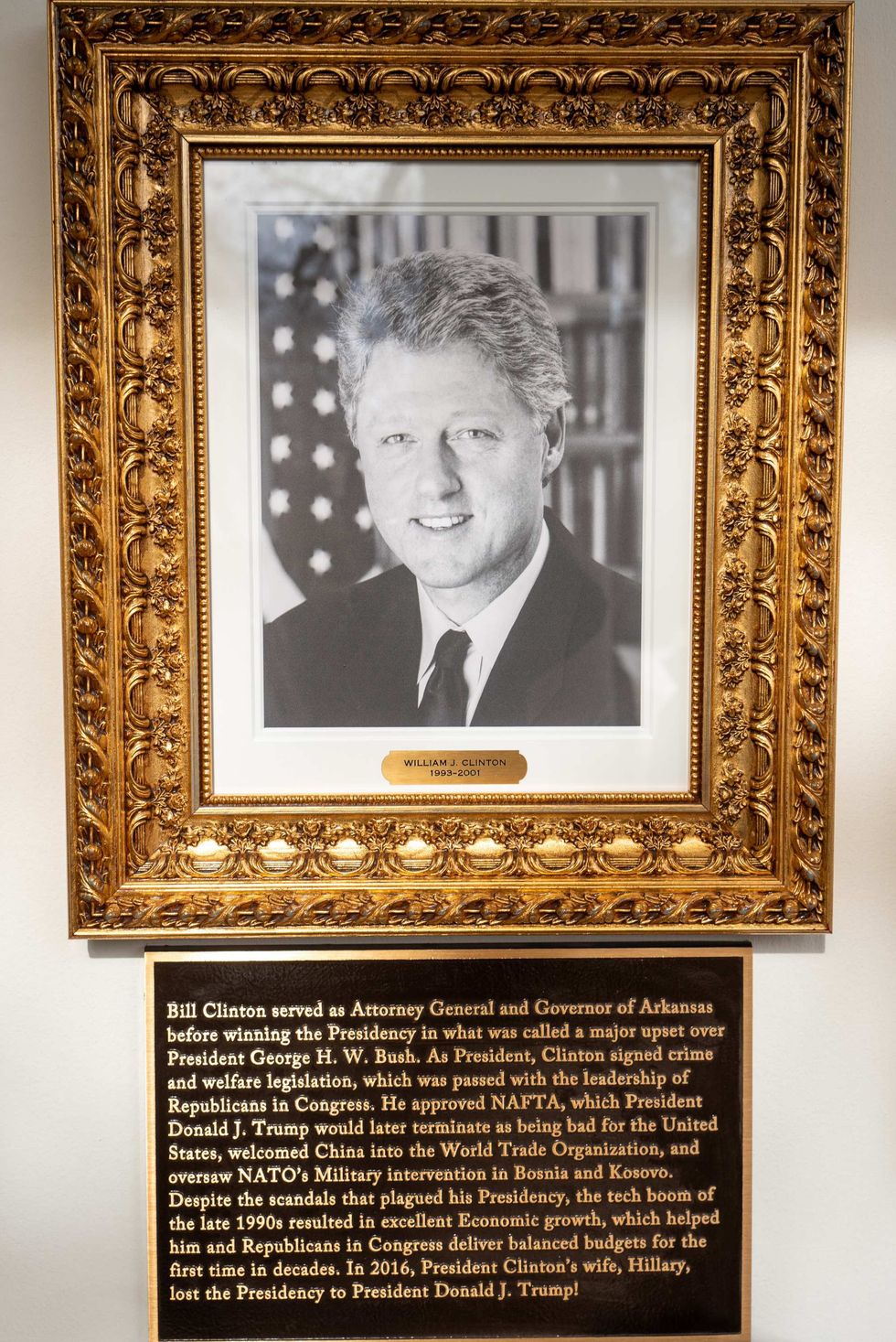 Screenshot of White House plaque