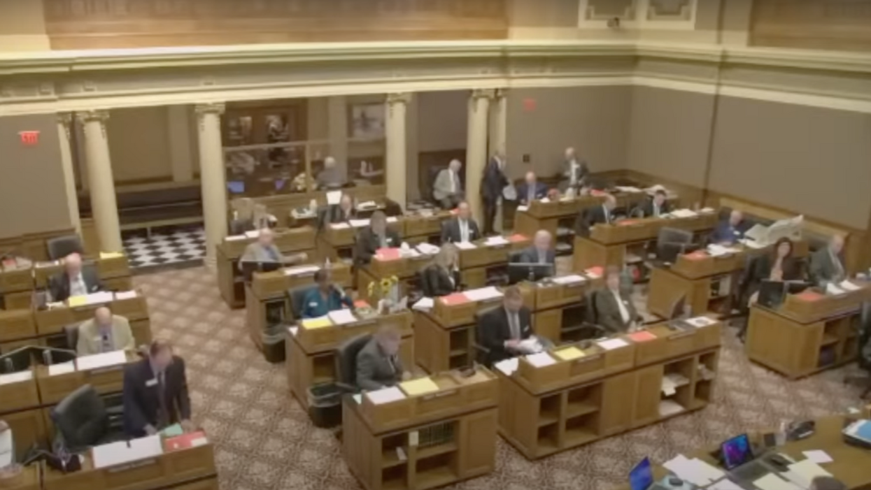 Screenshot of Wyoming legislature debating child marriage bill