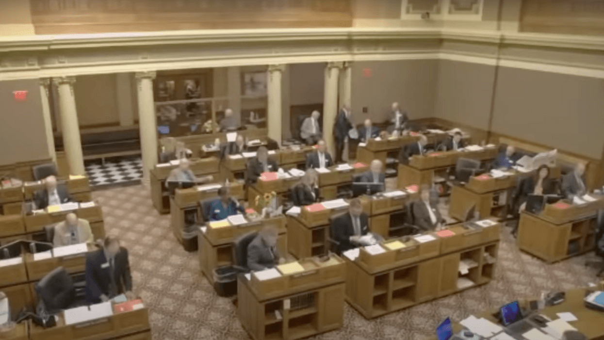 Screenshot of Wyoming legislature debating child marriage bill