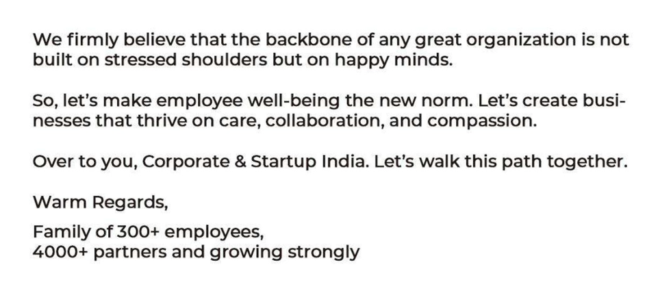 Screenshot of YesMadam's LinkedIn message