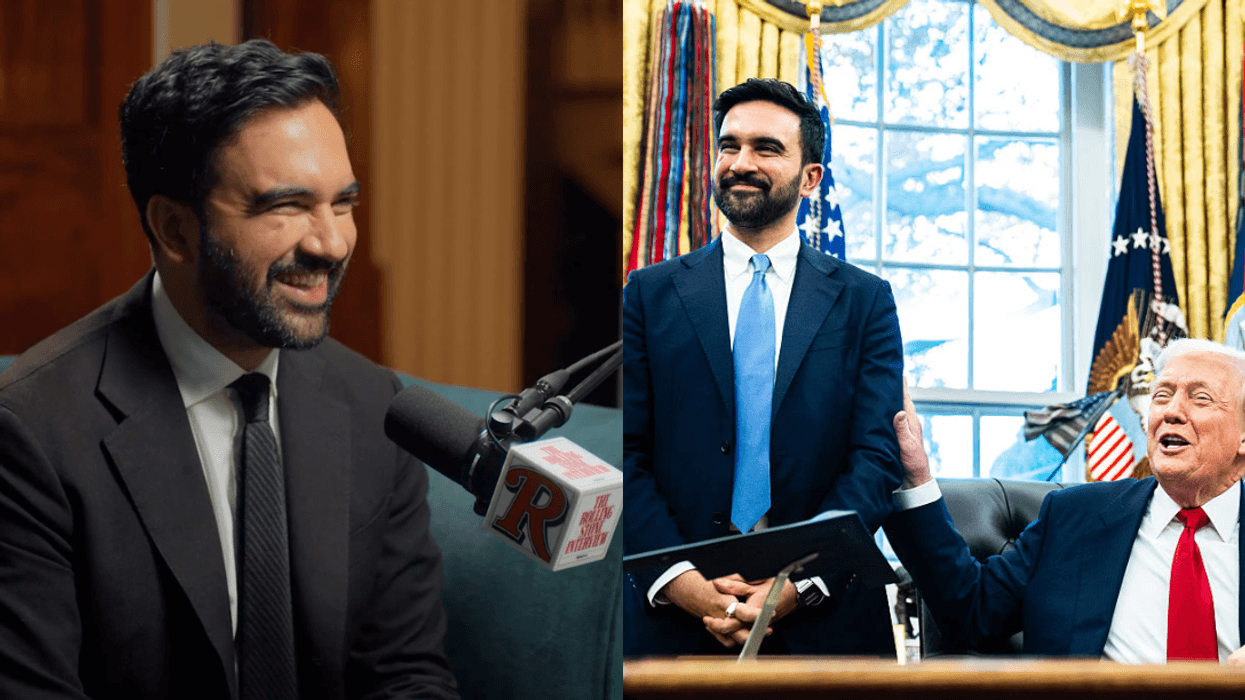 Screenshot of Zohran Mamdani; Zohran Mamdani and Donald Trump