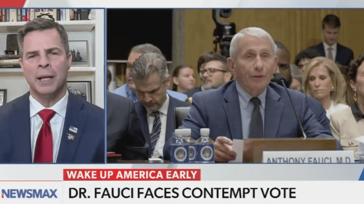 Screenshot off John McGuire discussing Anthony Fauci
