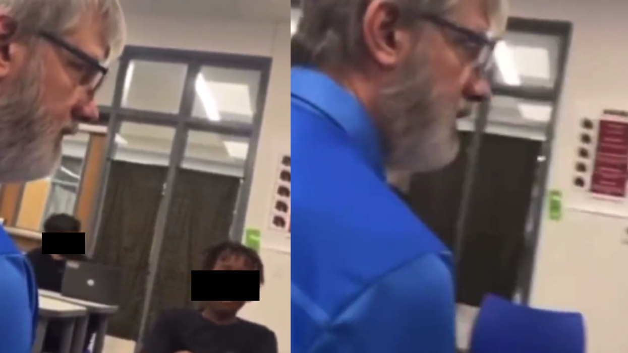 screenshot Texas middle school teacher addressing students