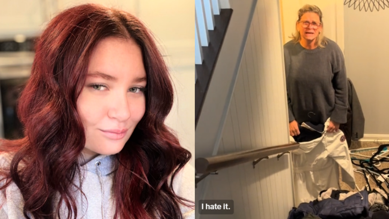 Screenshots from Abby Cogan's TikTok video