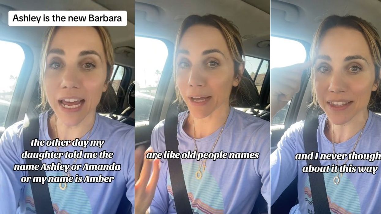 Screenshots from Amber Cimiotti's TikTok video