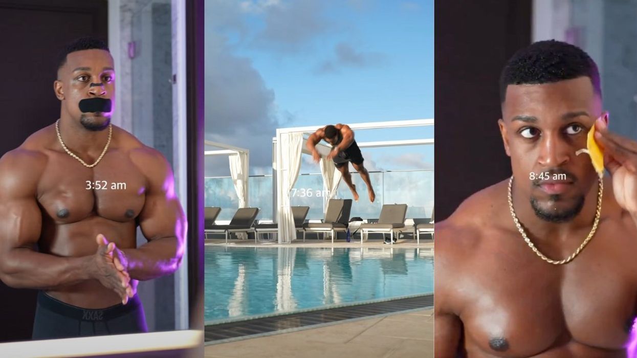 Screenshots from Ashton Hall's morning routine video