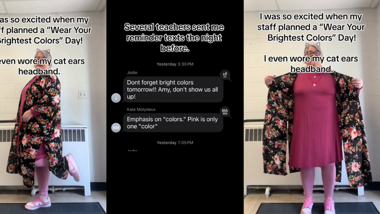 Screenshots from @average_principal's TikTok video