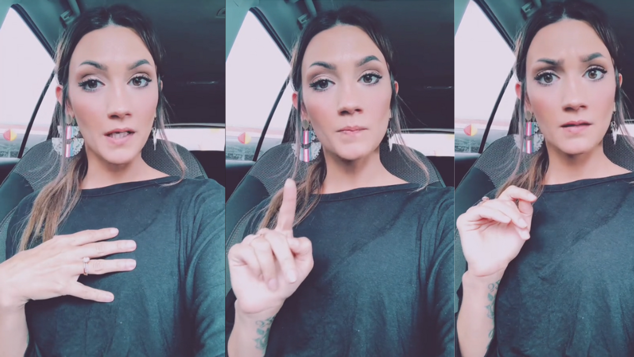 Screenshots from @careymitchh's TikTok video