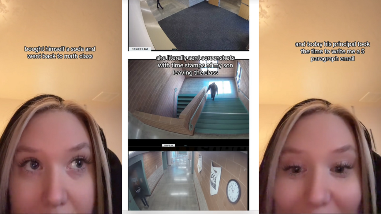 Screenshots from @cassdamm's TikTok video