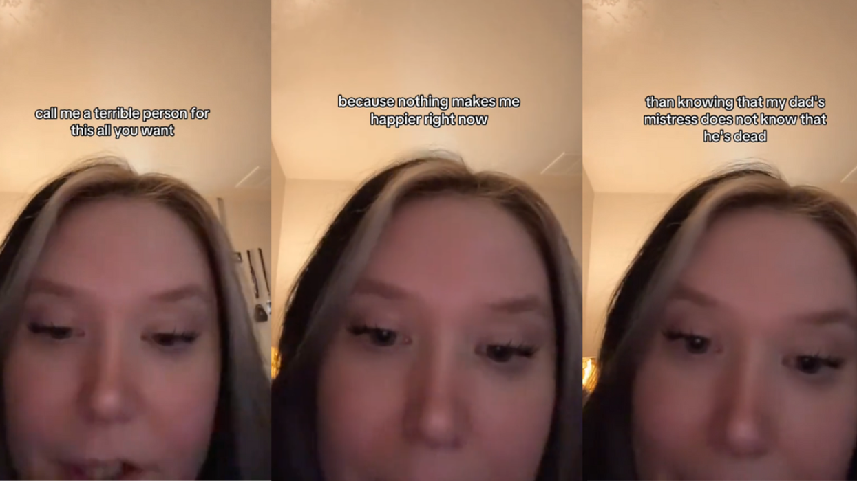 Screenshots from @cassdamm's TikTok video