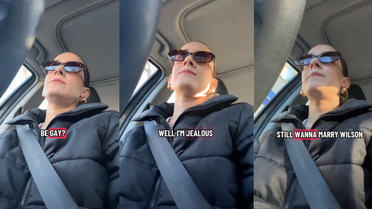 Screenshots from @christieandgaby's TikTok video
