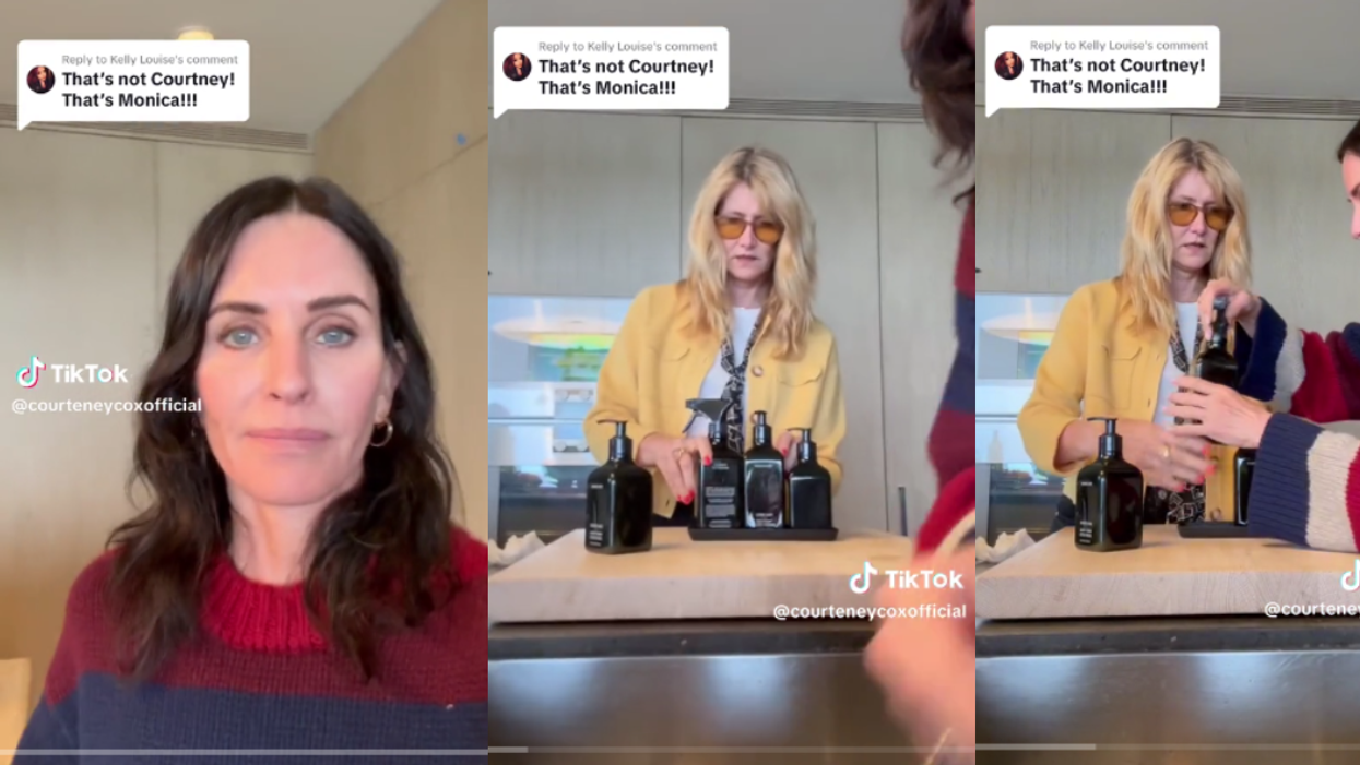 Screenshots from Courteney Cox's video
