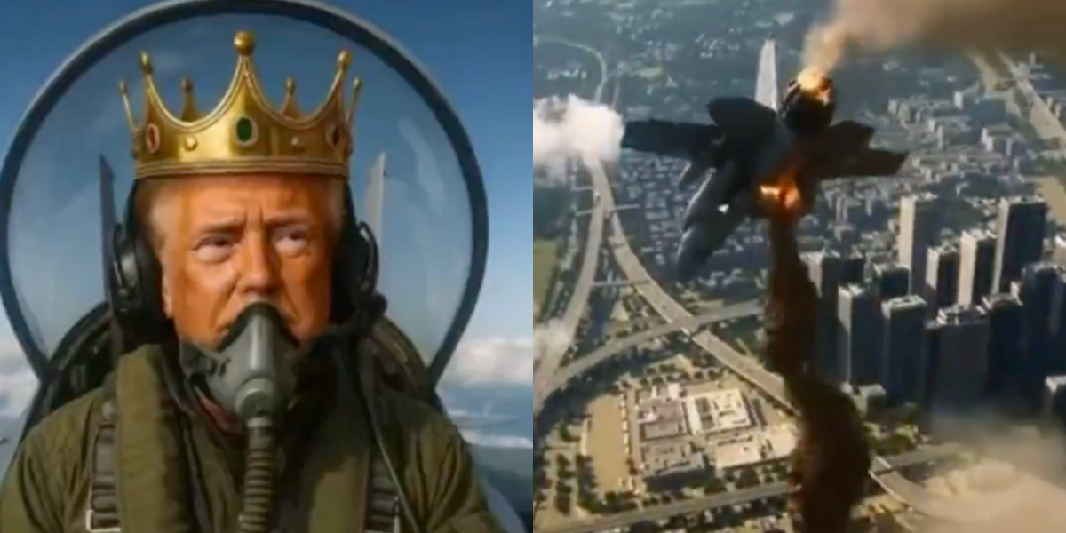 Trump Slammed After Sharing Bonkers AI Video Of Himself Dumping Feces On 'No Kings' Protesters