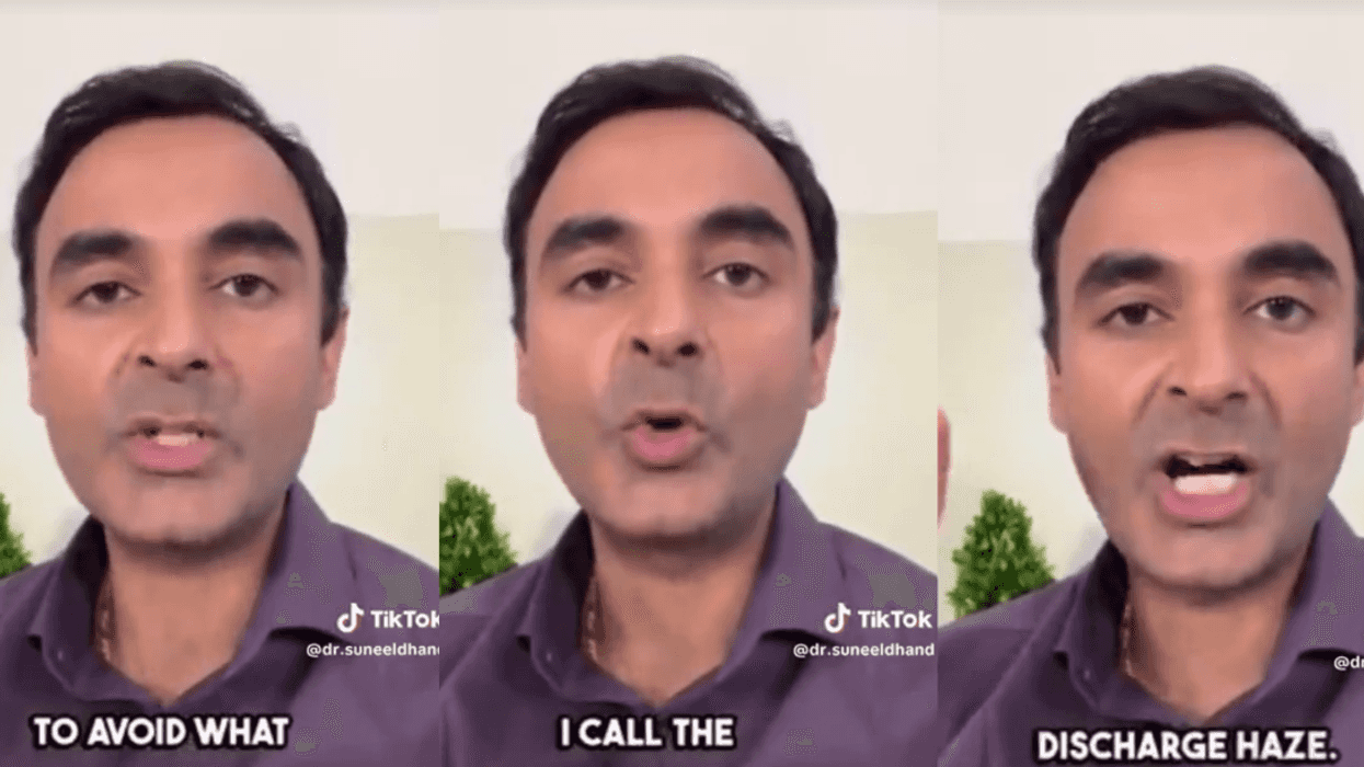 Screenshots from Dr. Suneel Dhand, MD's TikTok video