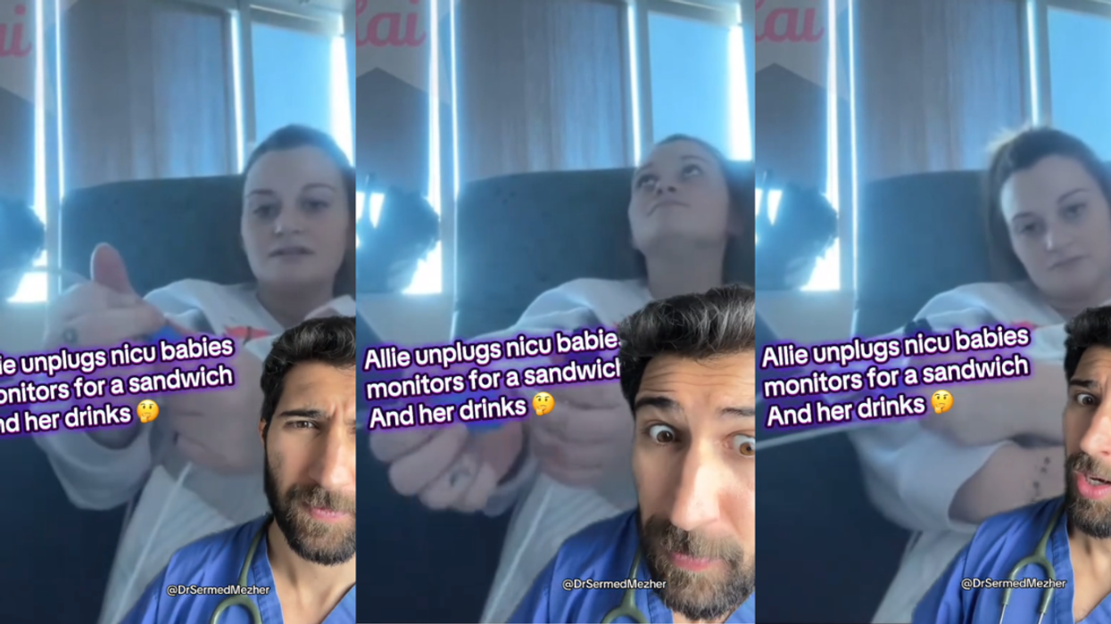 Screenshots from @drsermedmezher's TikTok video