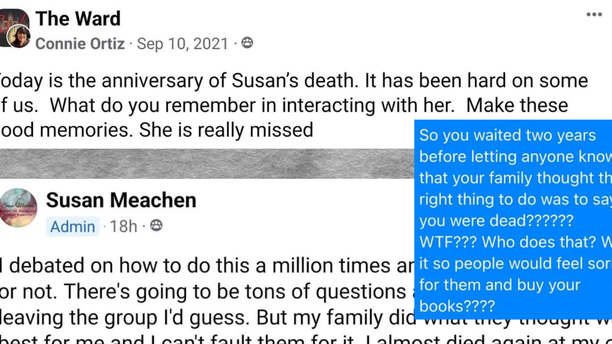 screenshots from Facebook