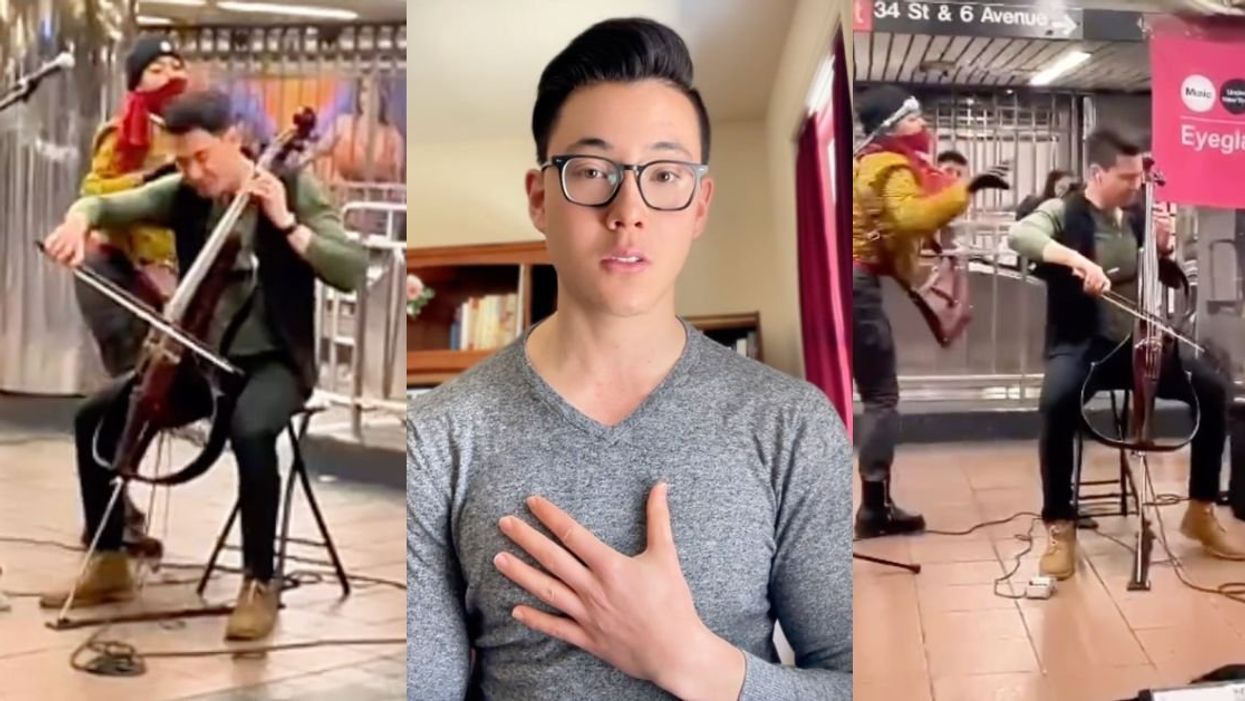 Screenshots from Iain Forrest's Instagram video of him being attacked