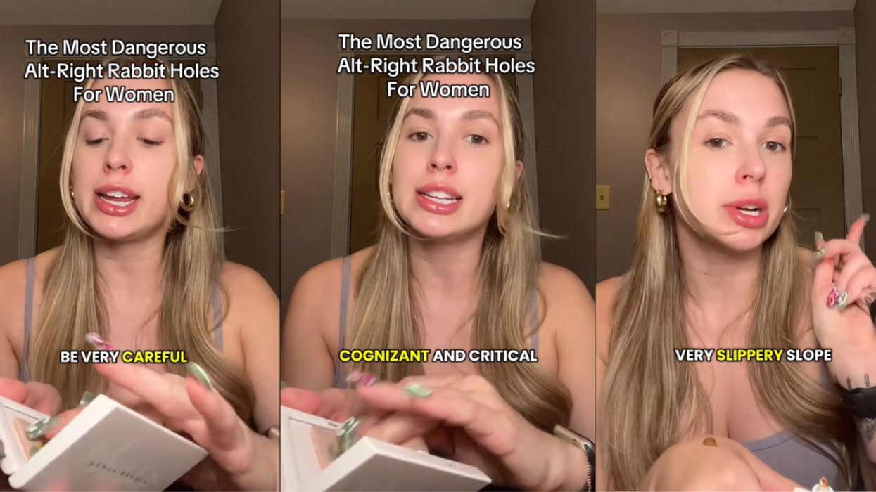 Screenshots from @jessbritvich's TikTok video