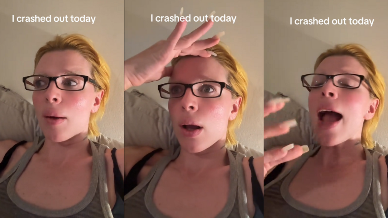 Screenshots from Julia Fox's TikTok video