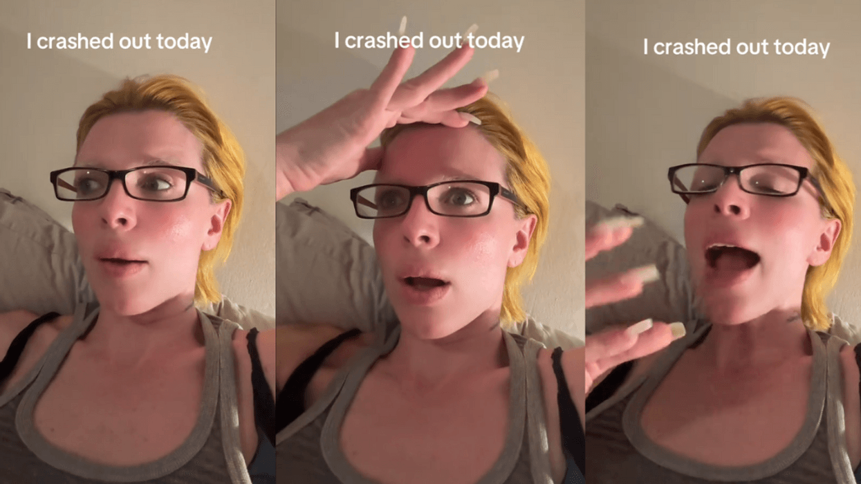 Screenshots from Julia Fox's TikTok video