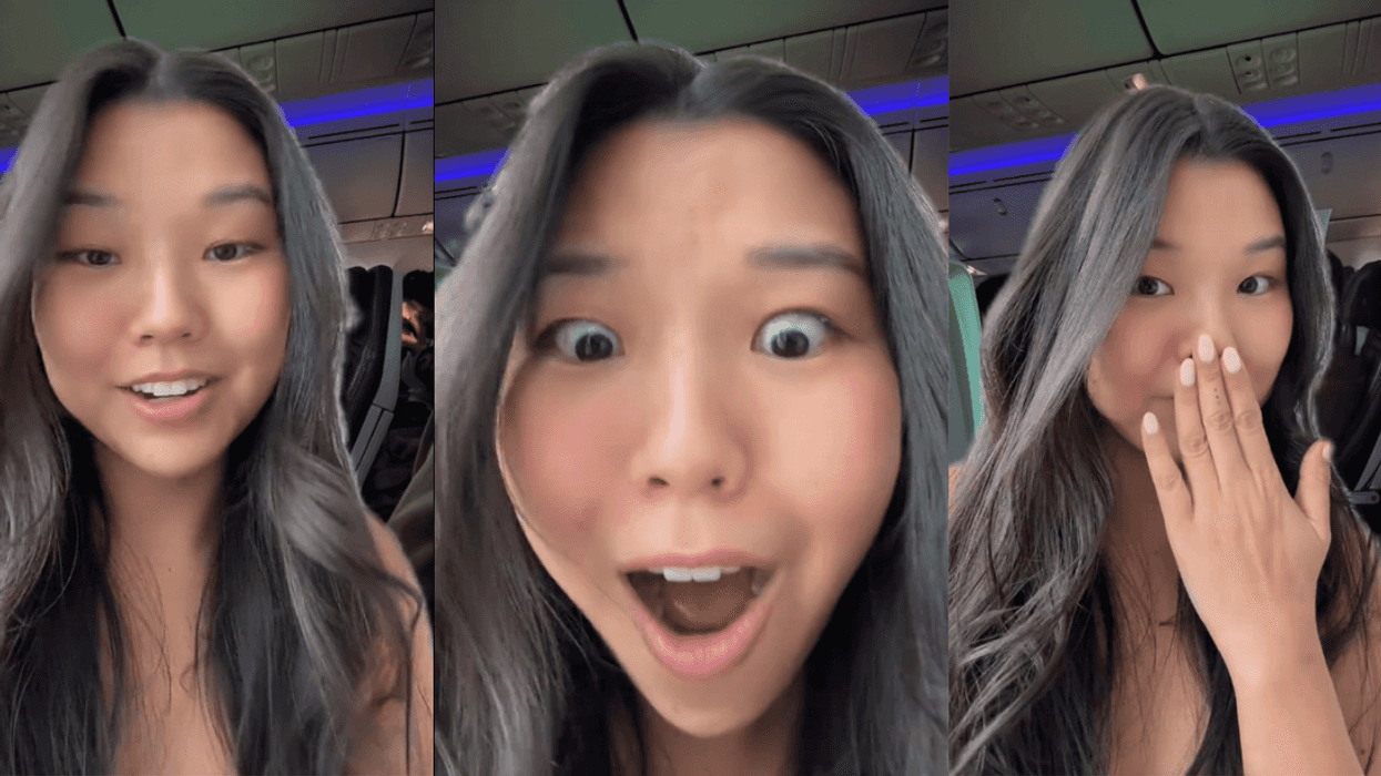 Screenshots from @kellymengg's TikTok video