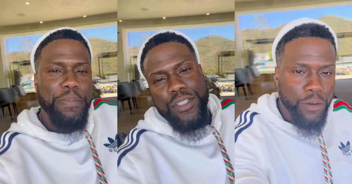 Screenshots from Kevin Hart's Instagram video