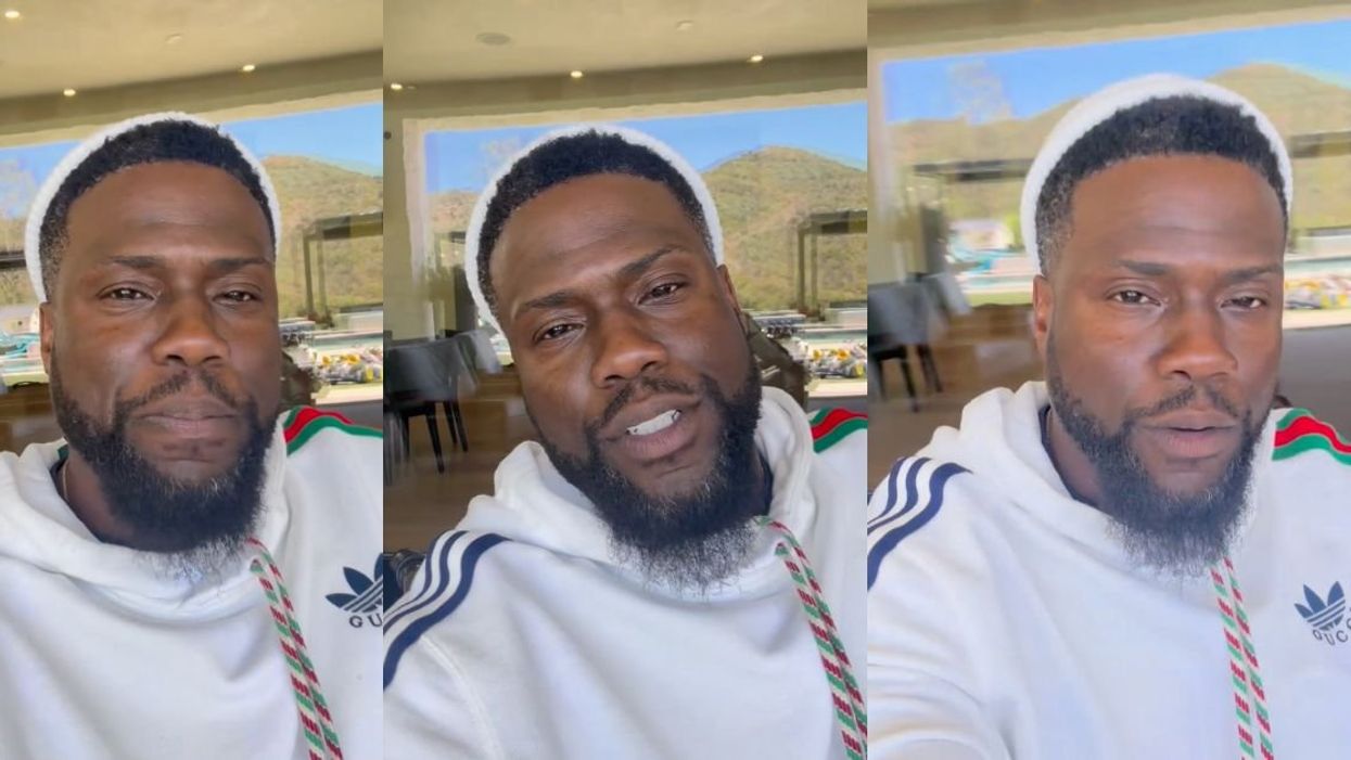 Screenshots from Kevin Hart's Instagram video
