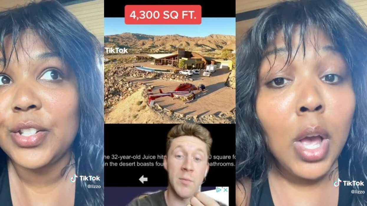 Screenshots from Lizzo's TikTok video