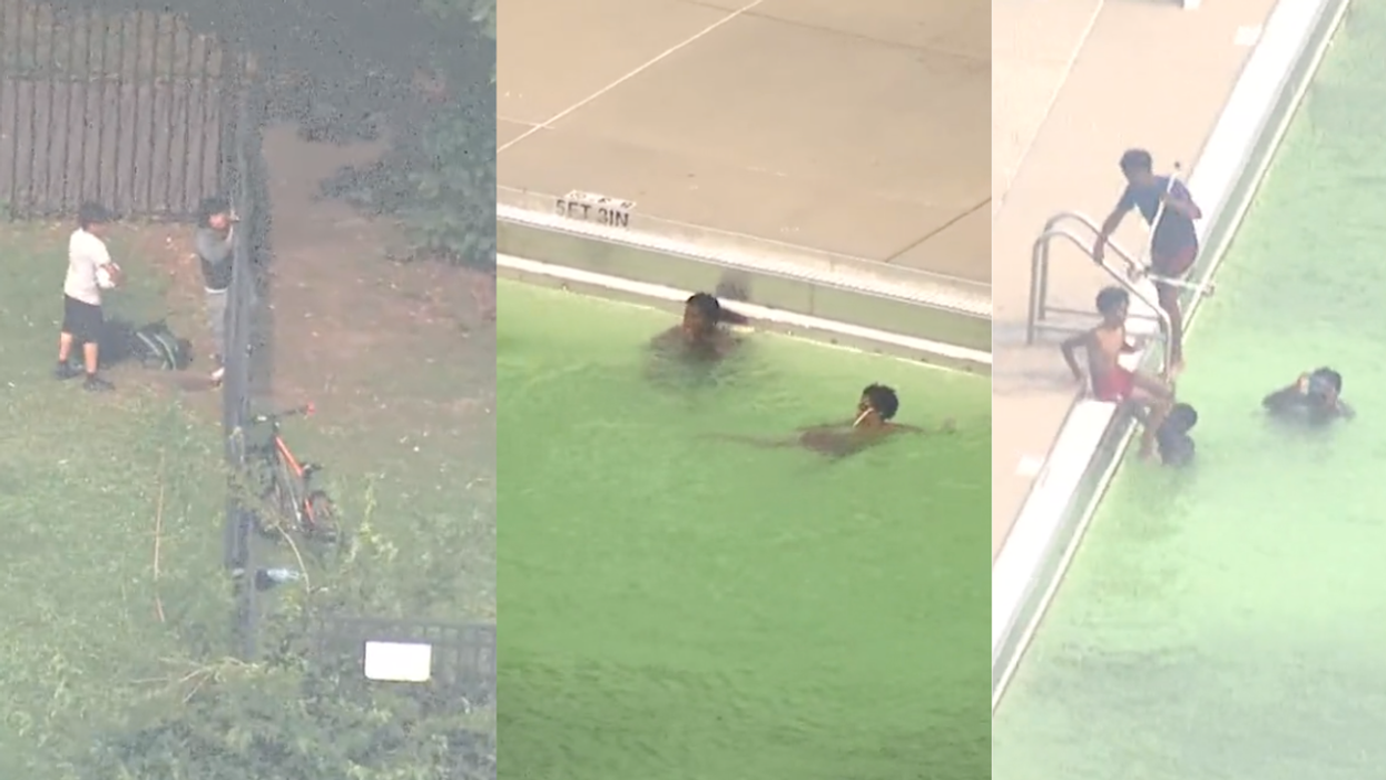 screenshots from news coverage