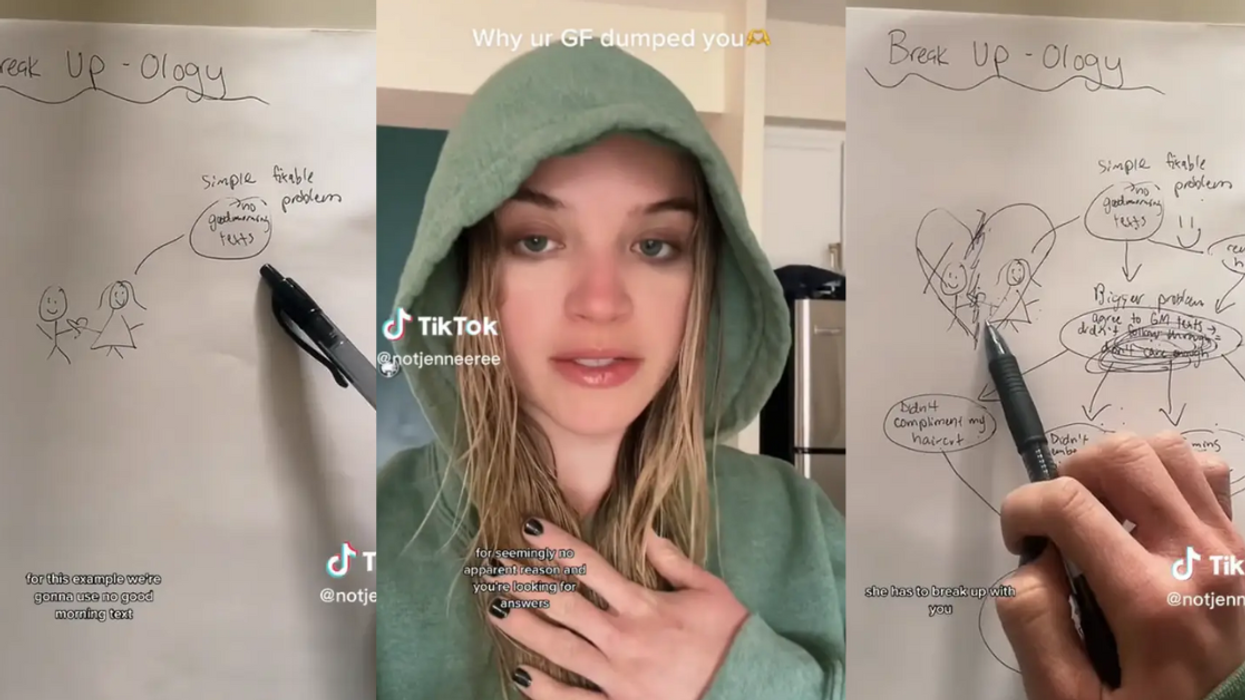 Screenshots from @notjenneeree's TikTok video