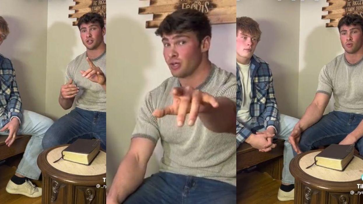 Screenshots from Ryan Foley's confessional TikTok video