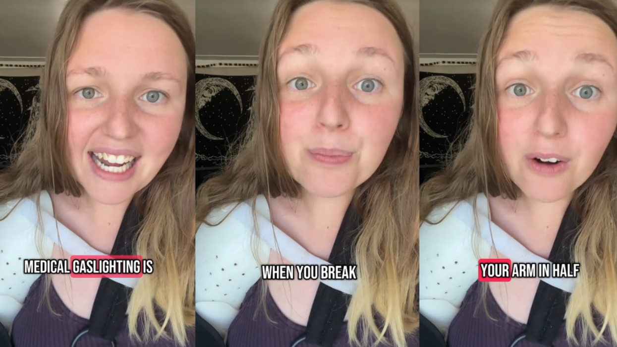 Screenshots from @sarahtheseven's TikTok video