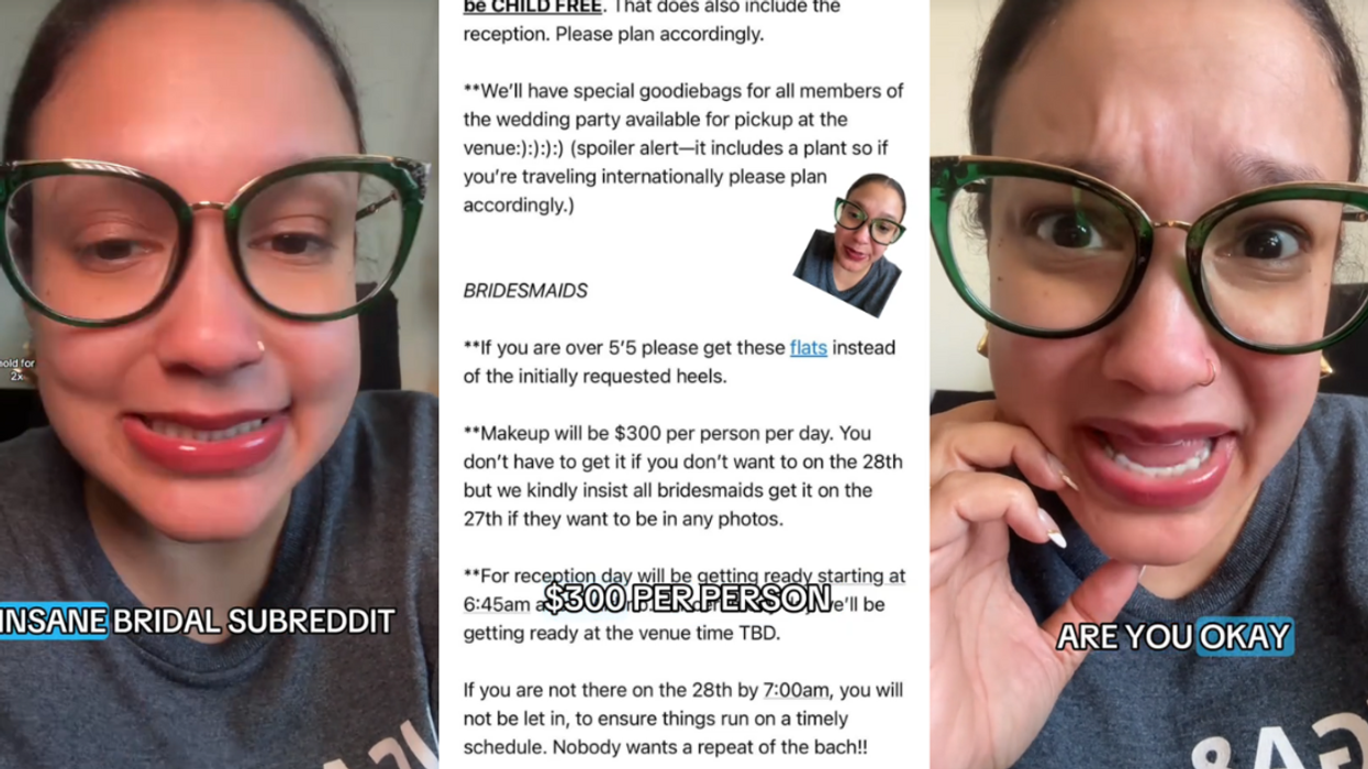 Screenshots from @sundries.snark's TikTok video