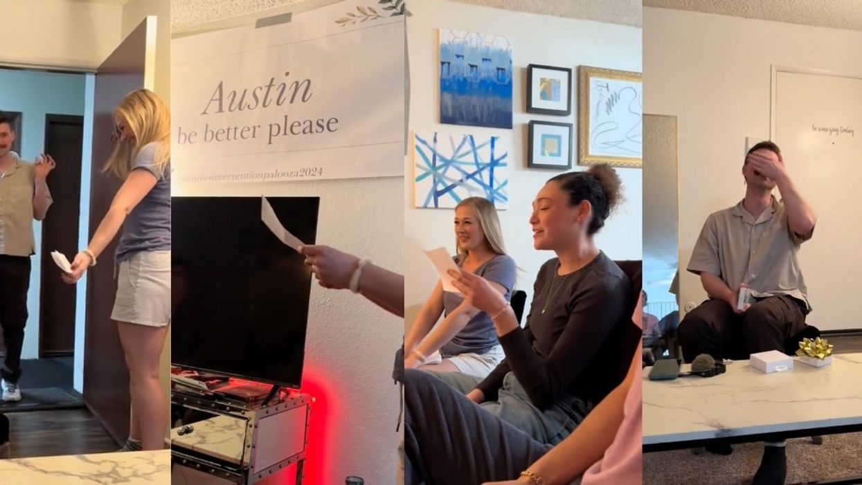 Screenshots from the intervention TikTok video