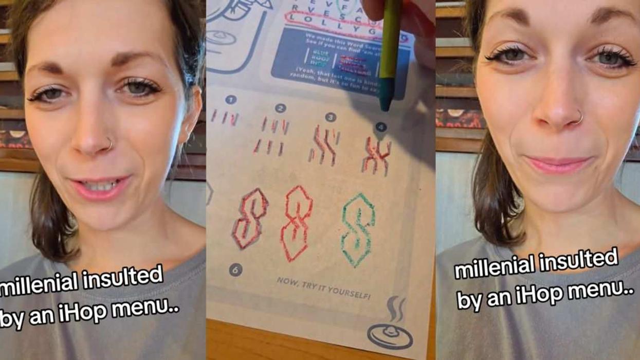 Screenshots from TikTok about IHOP kids menu